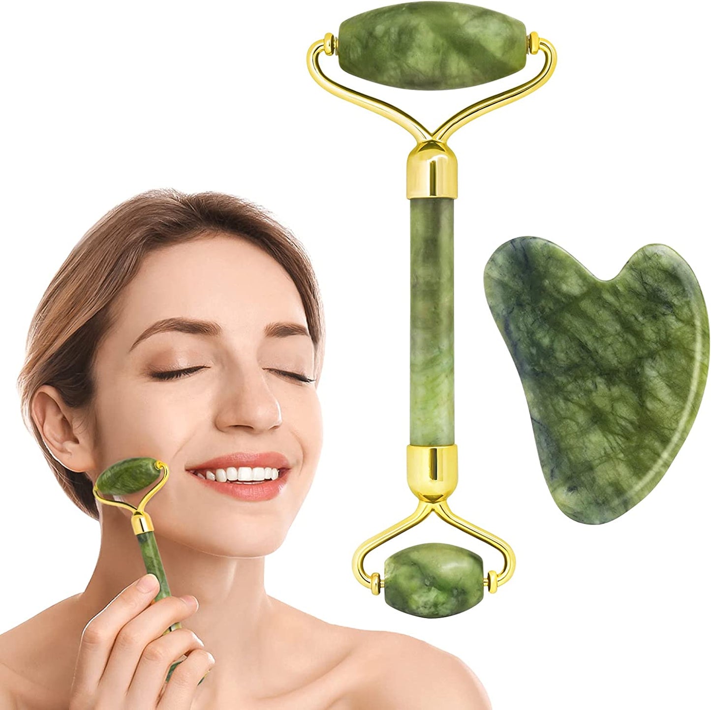 Jade Roller Massager Face Roller | Skin Stone | Anti-face Aging Neck wrinkles Massager